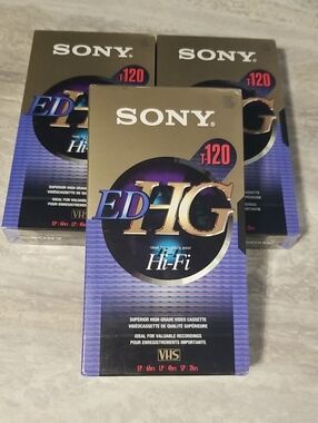 Sony ED-HG T-120 Hi‑Fi VHS Tape Lot